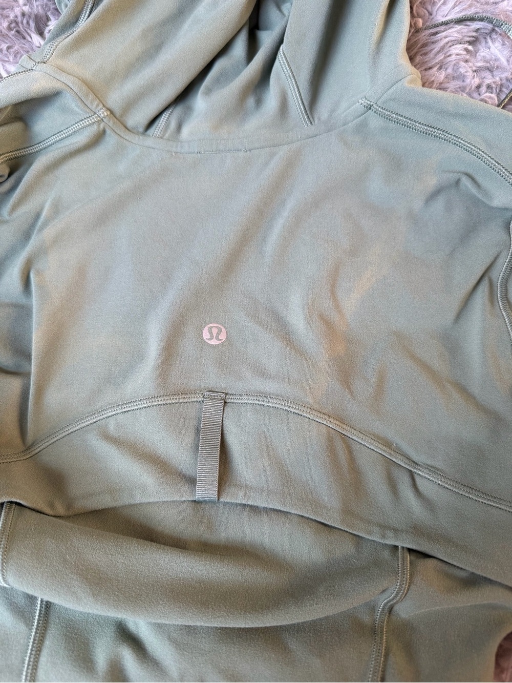 Lululemon Sage Green define with hood  with Subtle Logo
